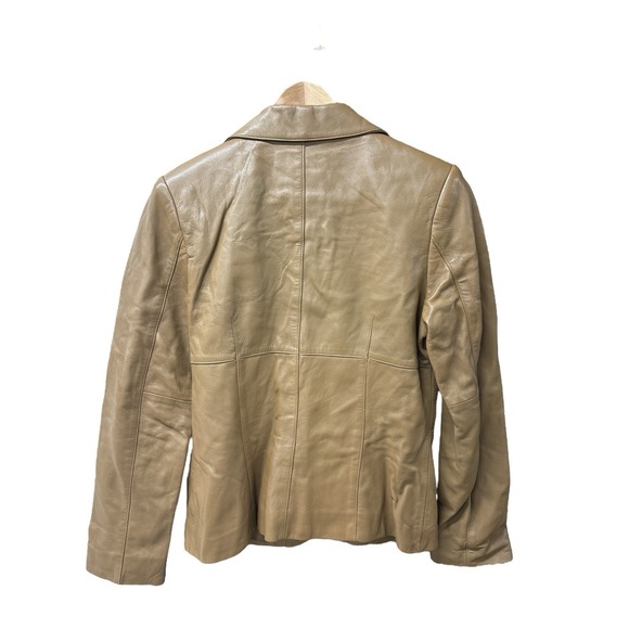 Frenchi Lambskin Leather Jacket Coat Women's Medium Classic Soft Chic Minimalist - Picture 2 of 12